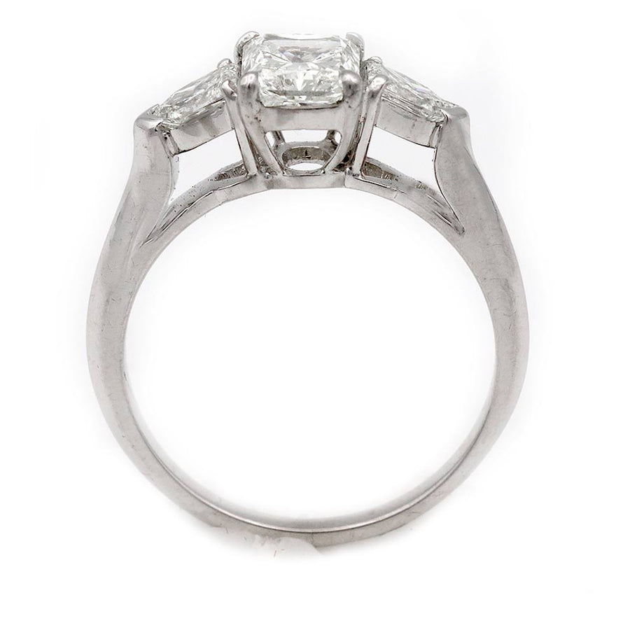 Radiant Cut Diamond Engagement Ring in Platinum — 1.50 CTW, GIA