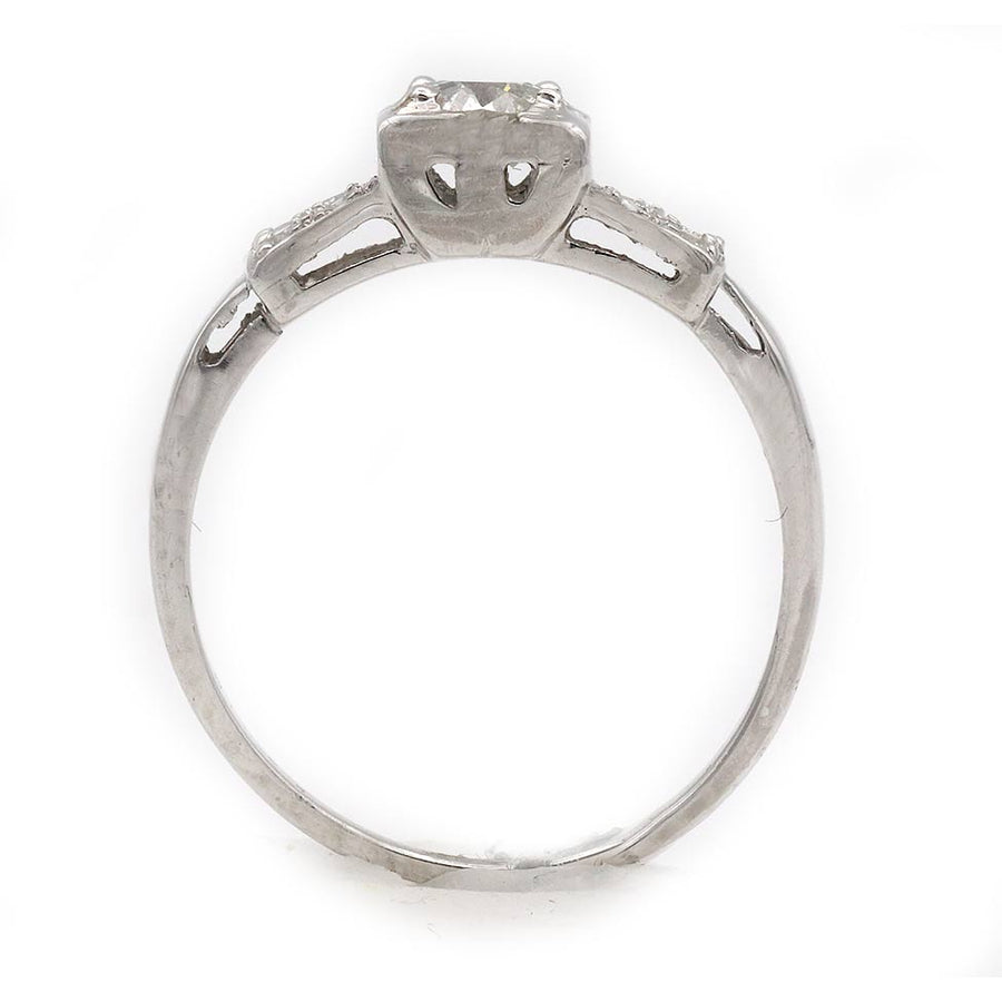 Art Deco Split Shank Diamond Engagement Ring – .50 Ct Old European Cut, Platinum