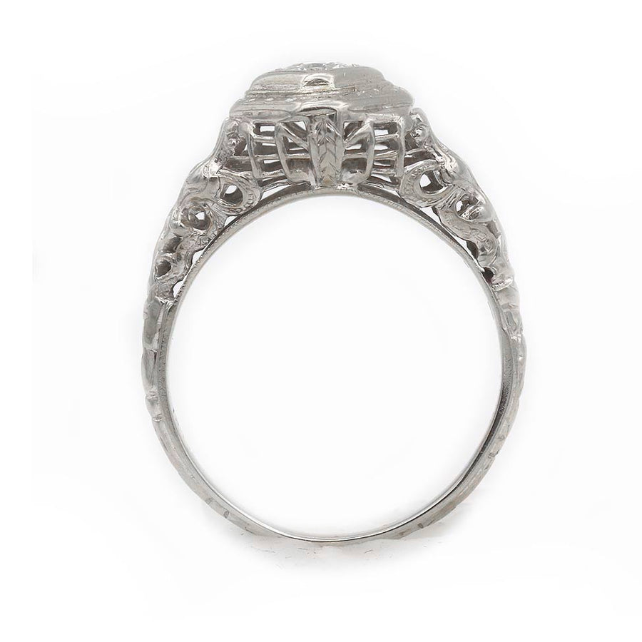 The Perry Ring | Original 1930s Art Deco .20ct F-VS2 Old Mine Cut Diamond