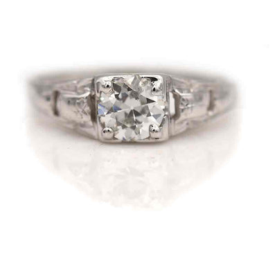Antique Old European Cut Diamond Solitaire Engagement Ring