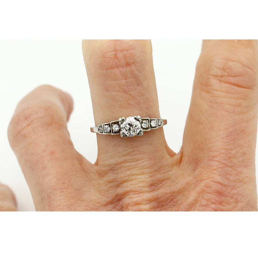 Antique .57 CTW 1930s Prong Set Art Deco Diamond Engagement Ring