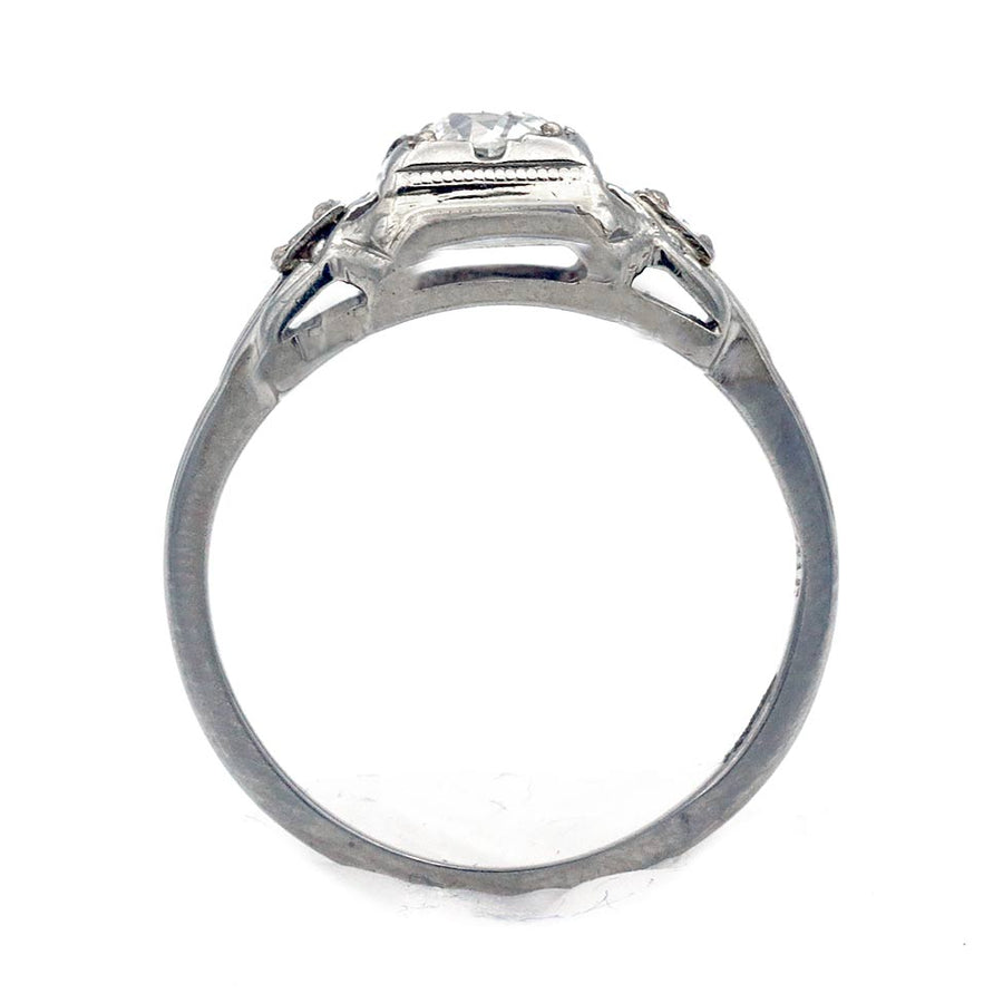 The Dana Ring | Original 1930s Art Deco .40ct G-SI1 Old Mine Cut Diamond