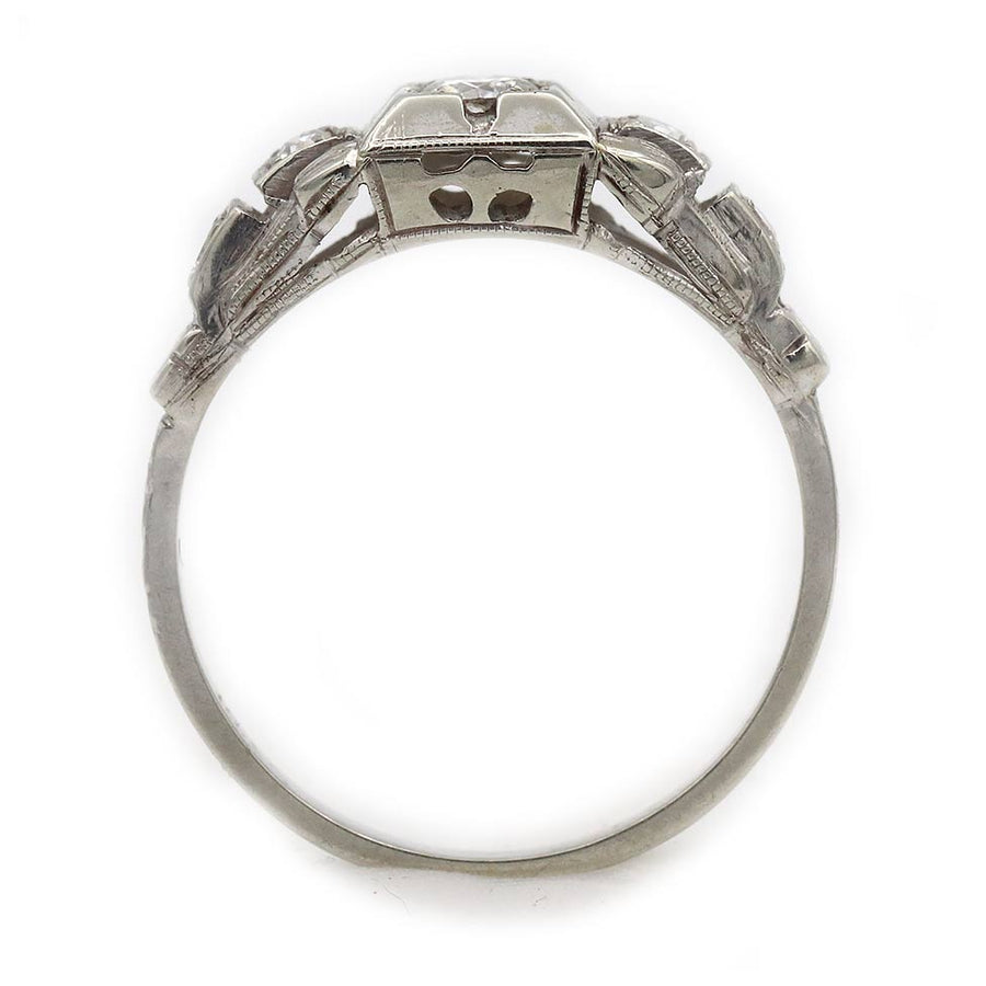 The Panchie Ring | Original 1920s Art Deco .15ct F-VS2 Old European Cut Diamond