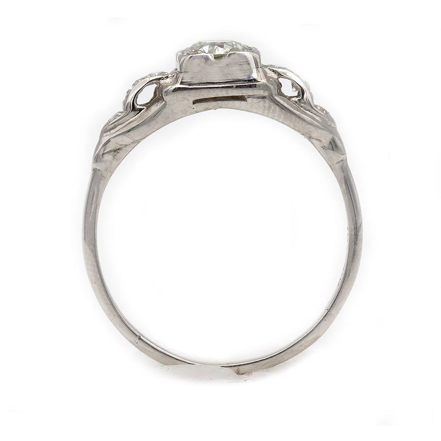 The Pippa Ring | Original 1930s Art Deco Platinum .50ct Old Mine Cut Diamond
