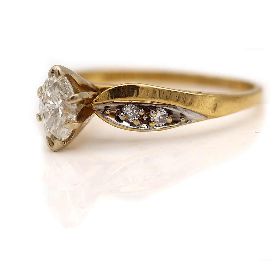 Classic Vintage Marquise Diamond Engagement Ring