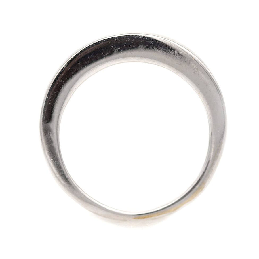 Vintage Baguette Diamond Wedding Band in 14K White Gold | 1970s