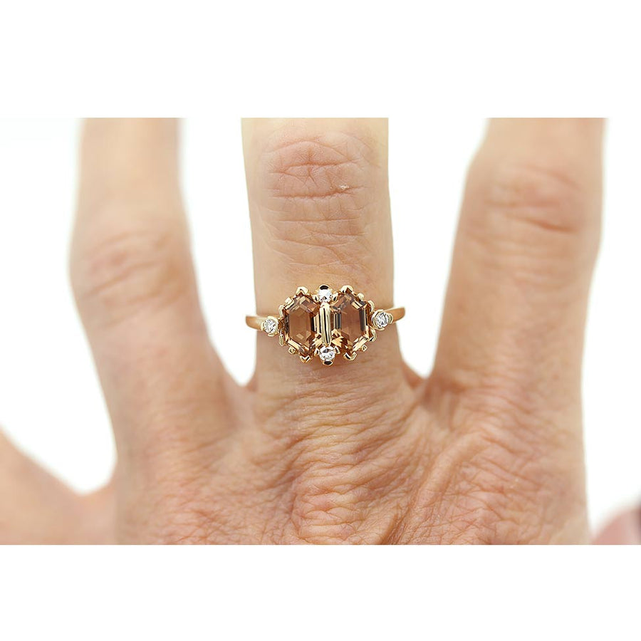 Vintage Style 2.05 CTW Kite Shape Topaz Gemstone Engagement Ring - Vintage Diamond Ring