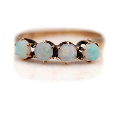 Dainty Victorian Opal Stacking Band