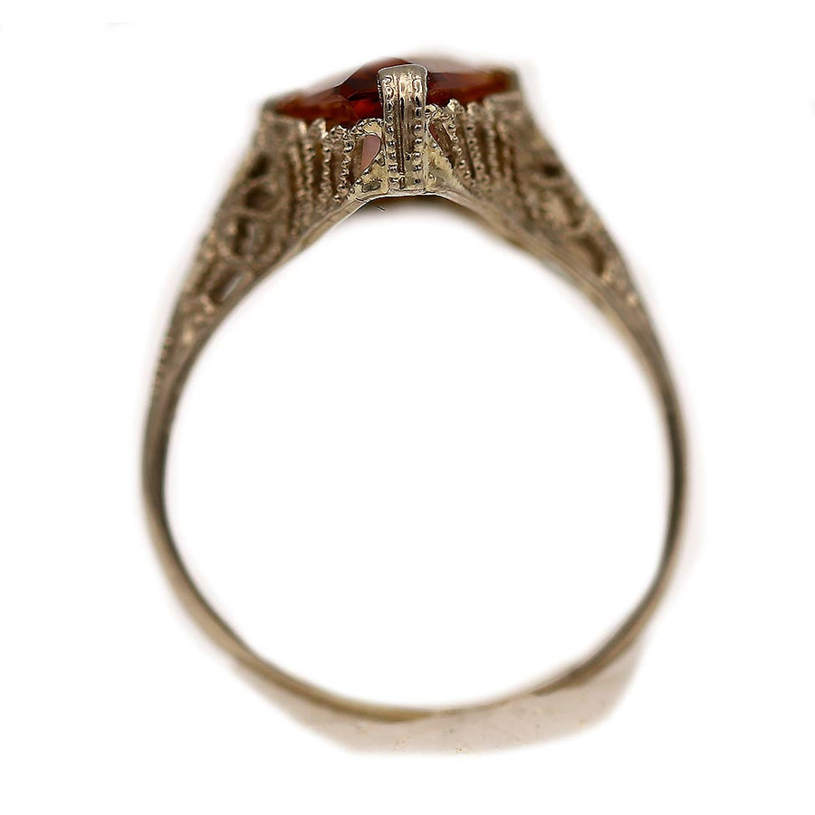 1.50 Carat Art Deco Kite Shape Citrine Engagement Ring – Vintage Gemstone Jewelry