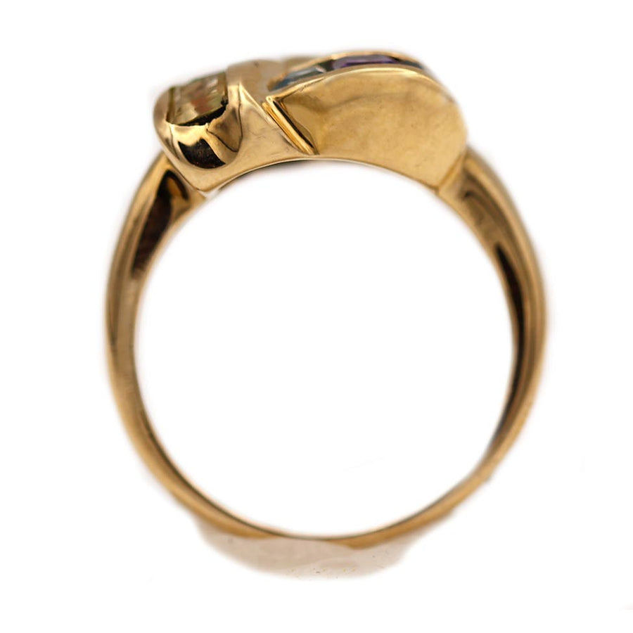 Vintage Colored Semi-Precious Gemstone Cocktail Ring