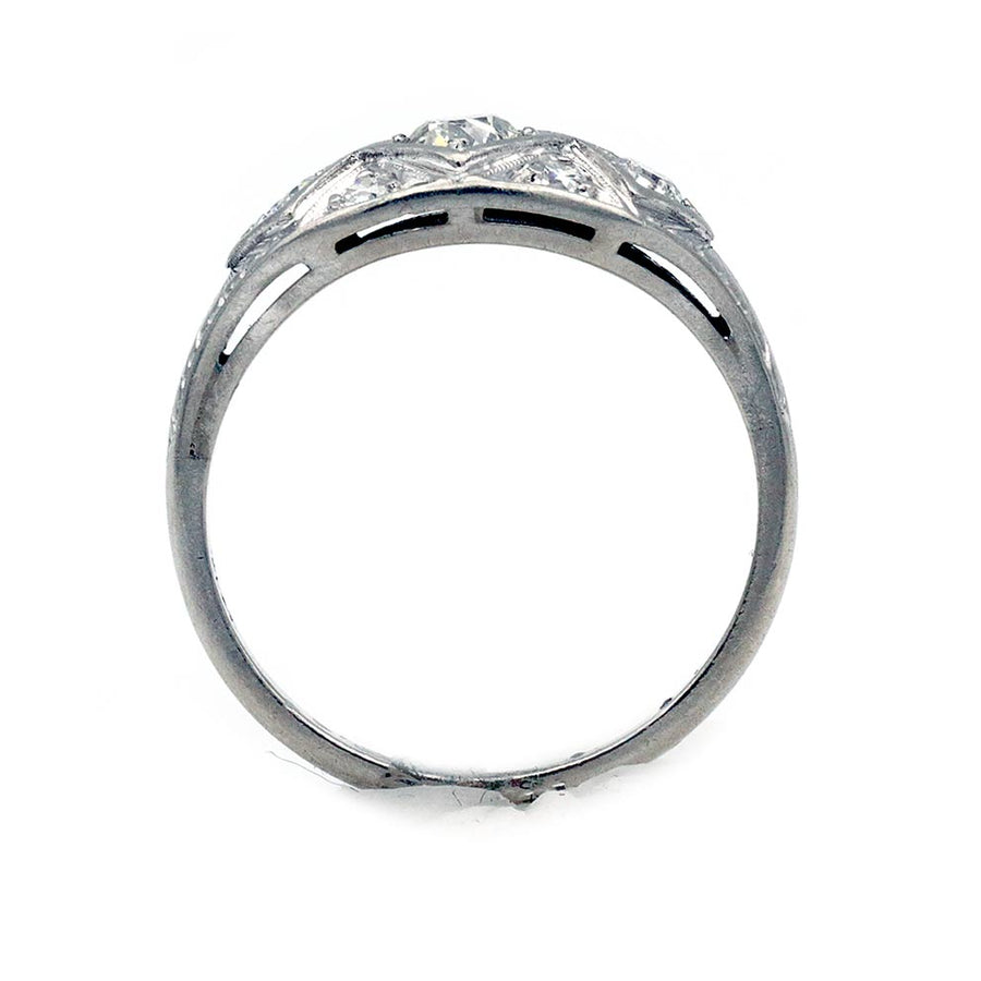 The Justine Ring | .65 CTW Geometric Art Deco Diamond Engagement Ring