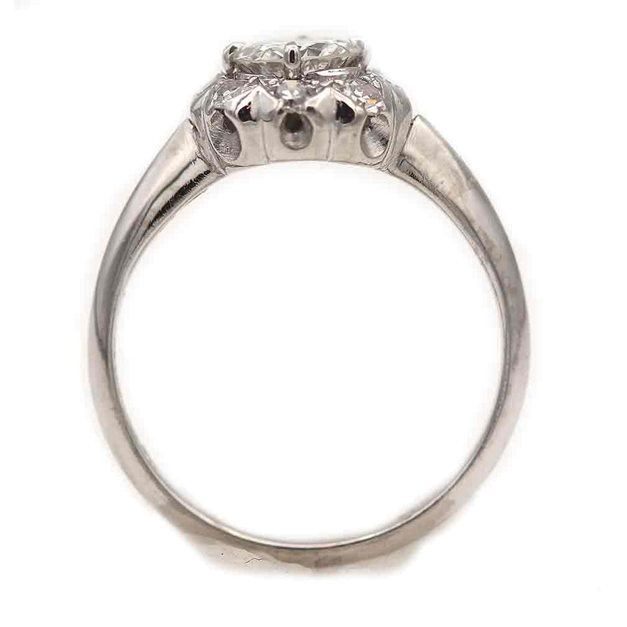 Vintage Old European Cut Diamond Halo Engagement Ring