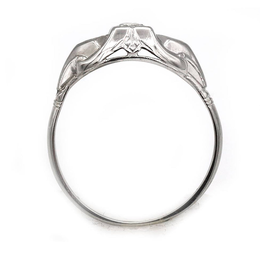 Vintage .15ct Old European Cut Diamond - 18k White Gold - Circa 1920s