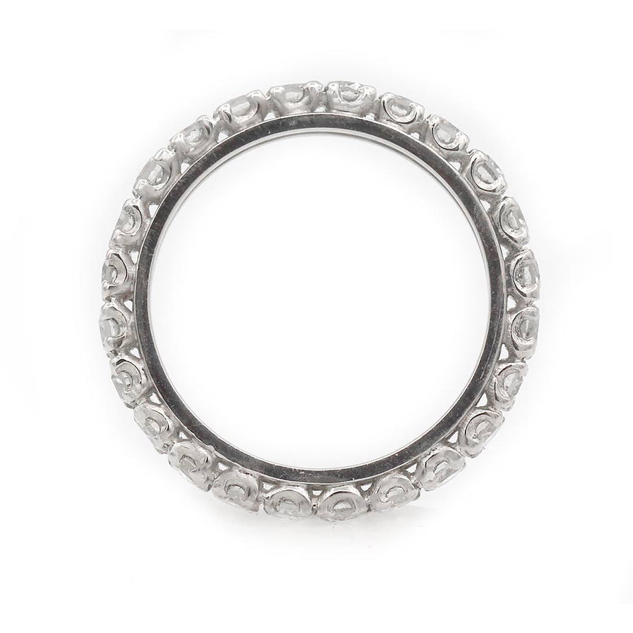 Vintage 1.90 CTW Transitional Cut Diamond Eternity Band in Platinum