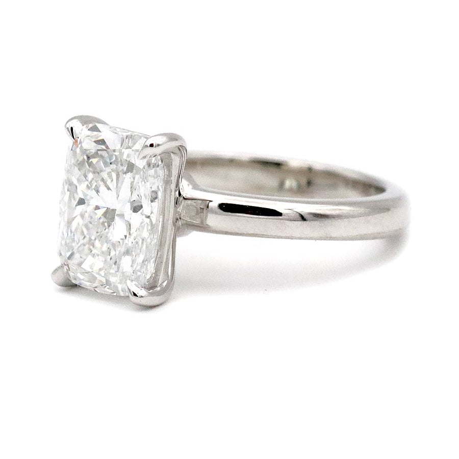Lab Grown Cushion Cut Diamond Solitaire Engagement Ring | IGI | Recycled Platinum
