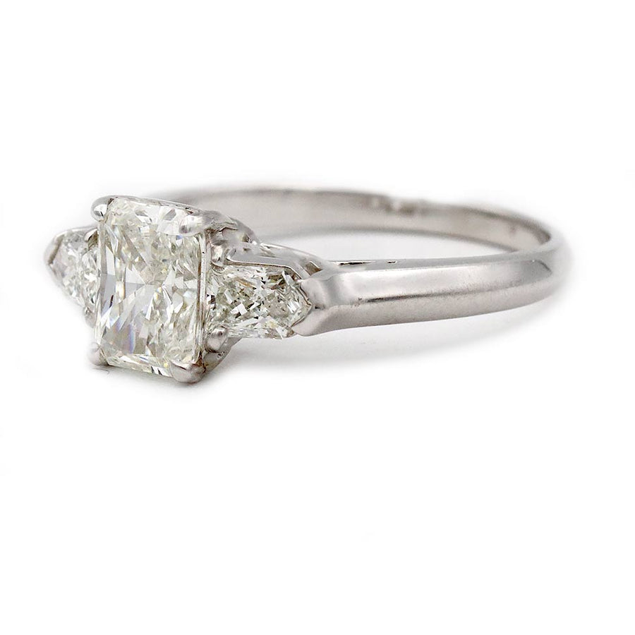 Radiant Cut Diamond Engagement Ring in Platinum — 1.50 CTW, GIA