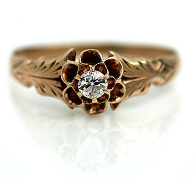 Victorian Rose Gold Engagement Ring