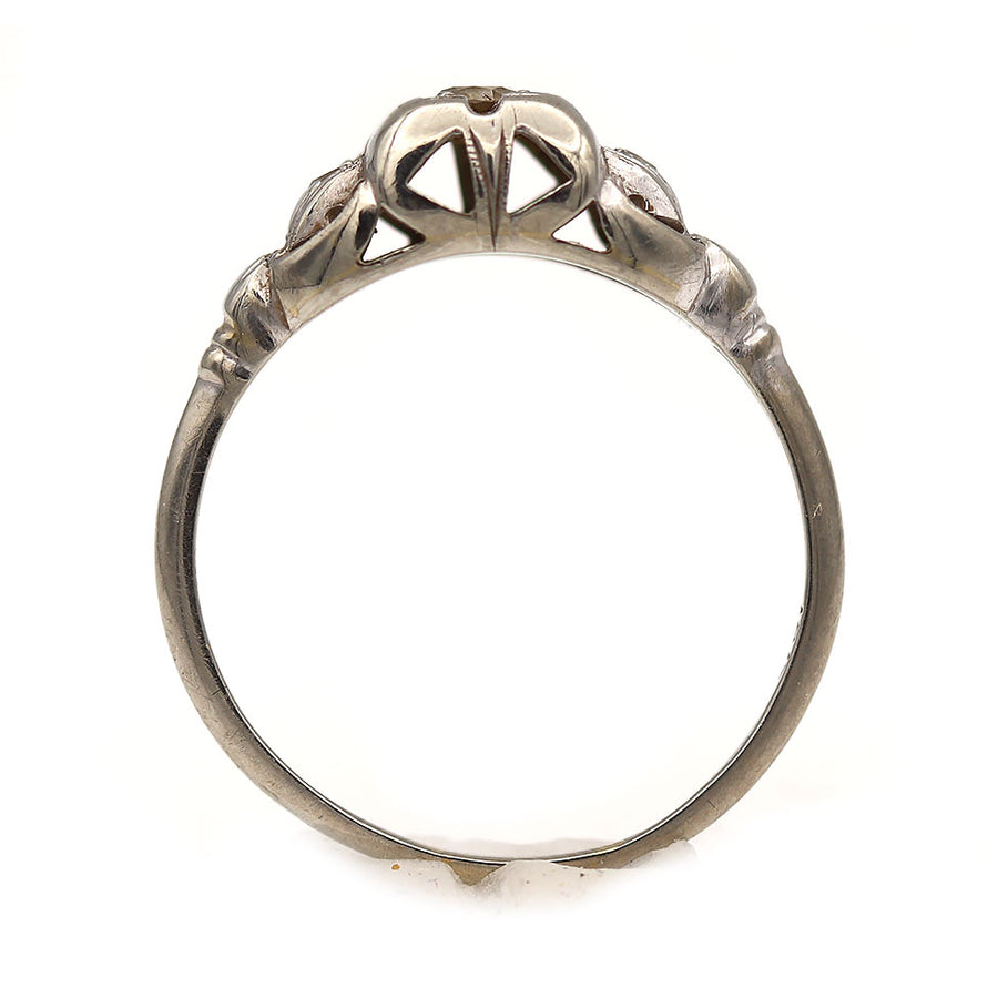 Antique Promise Ring Circa 1920s .10 Ct H/SI1