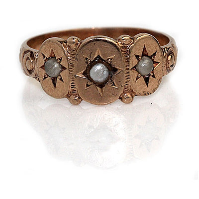 Vintage Starburst Engagement Ring