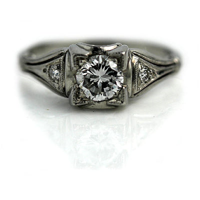 Antique Transitional Cut Diamond Engagement Ring