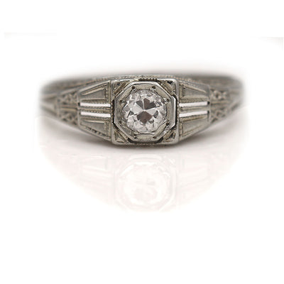 Art Deco Solitaire Engagement Ring