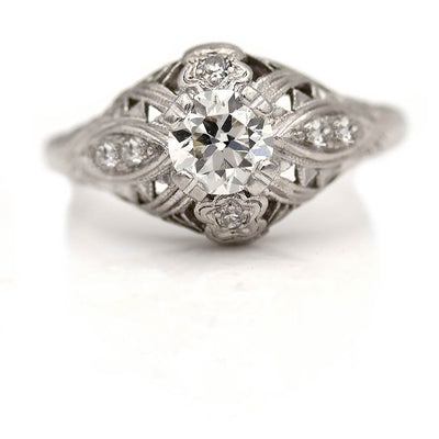 Filigree Engagement Ring Circa 1930's