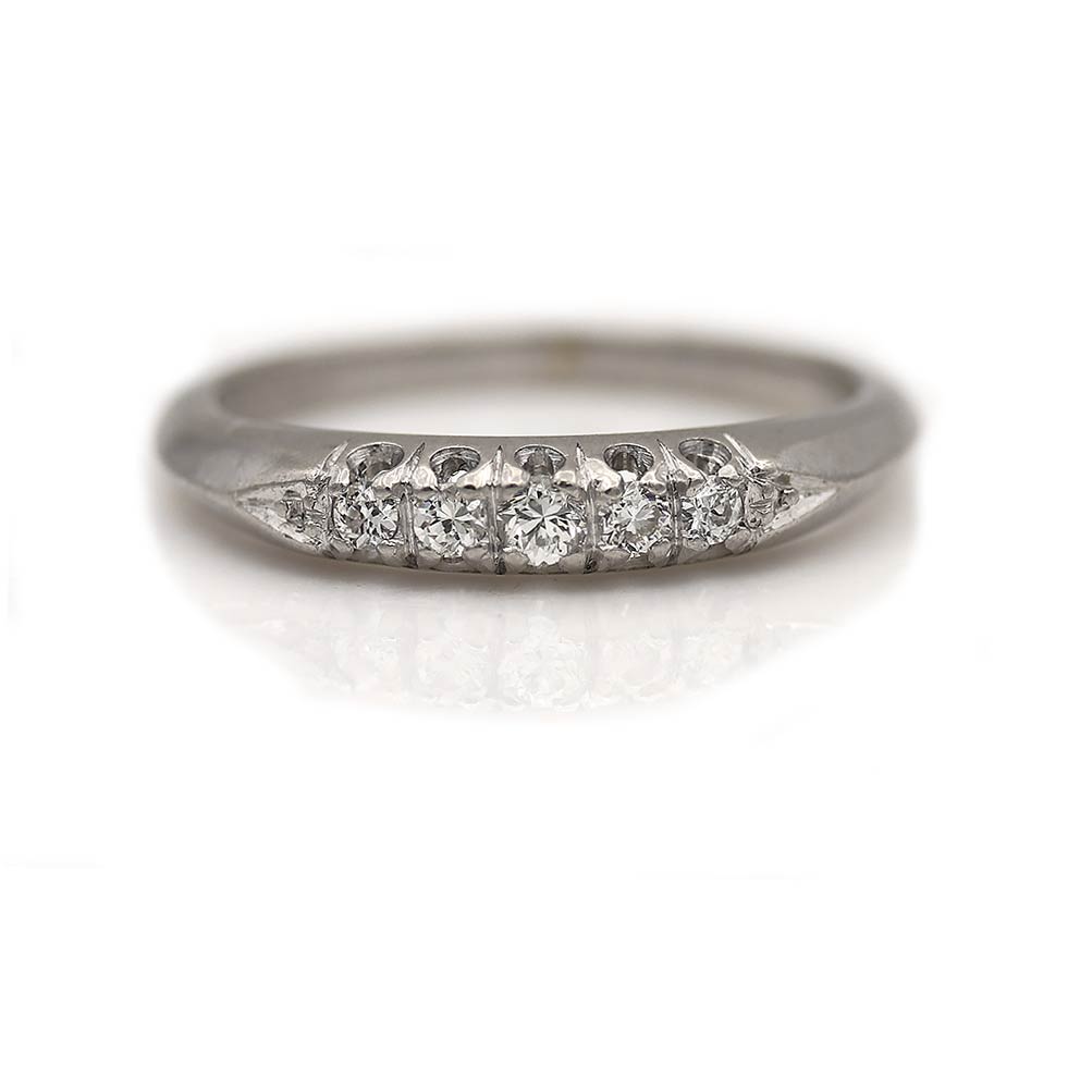 Estate Five Stone Diamond Promise Ring | Burton's