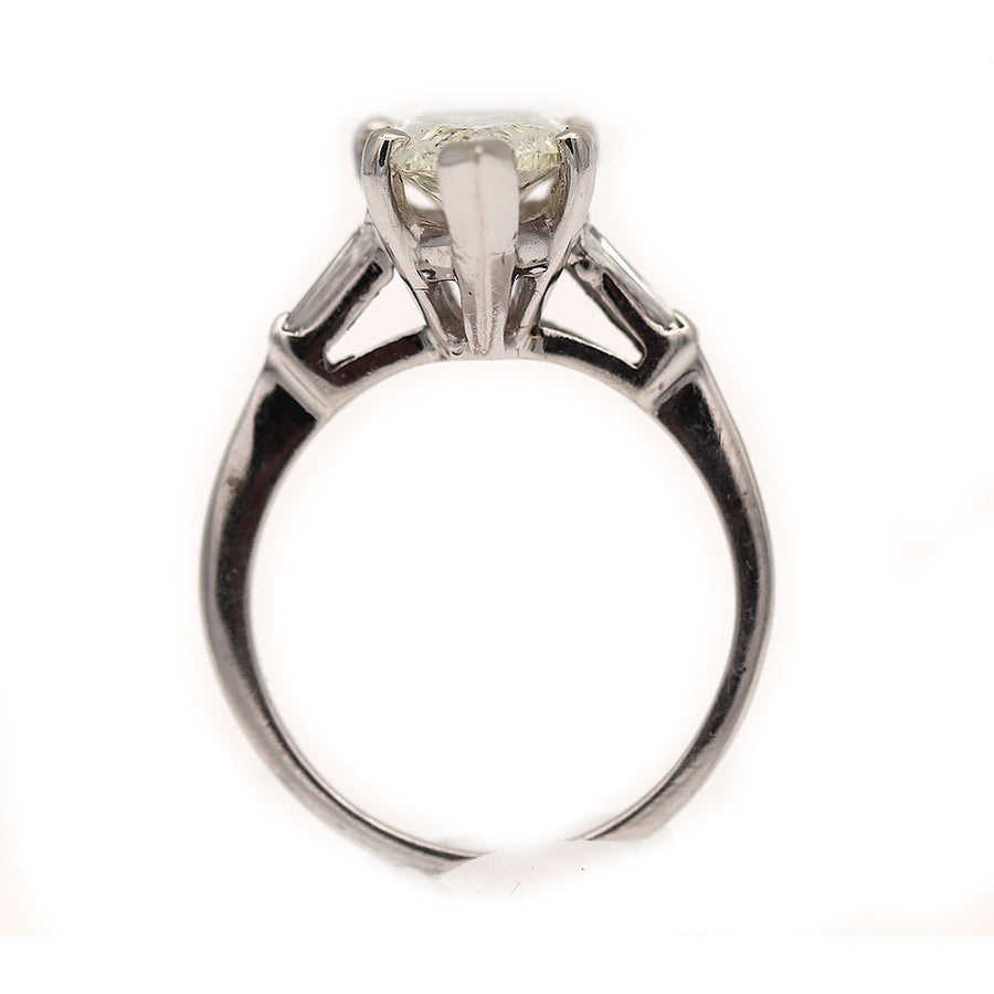 Vintage 2.31 Carat Pear Shape Diamond Ring GIA L/I1