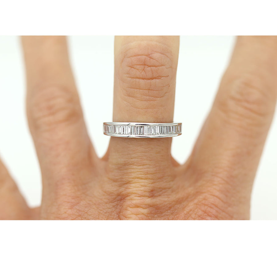 Vintage Diamond Baguette Wedding Ring 1.00 Ct