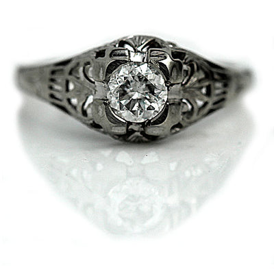 Vintage GIA Diamond Engagement Ring