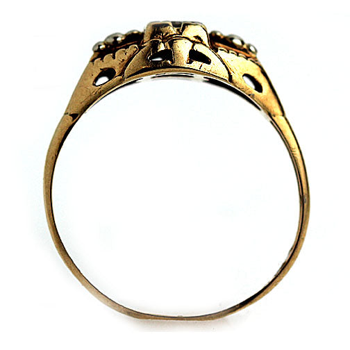 Mid-Century .05 CTW 1940s Petite Single Cut Diamond Antique Engagement Ring