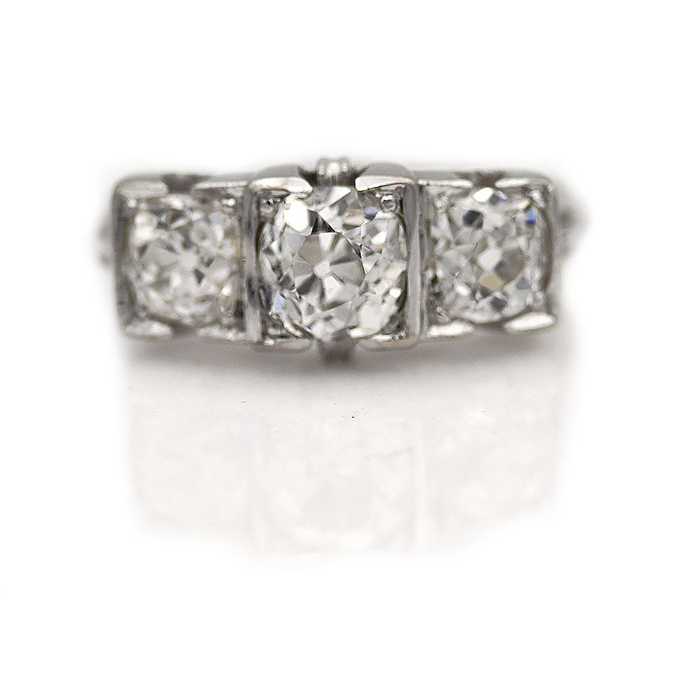 Antique Three Stone Diamond Ring