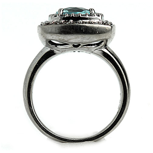 Vintage Blue Topaz Halo Engagement Ring
