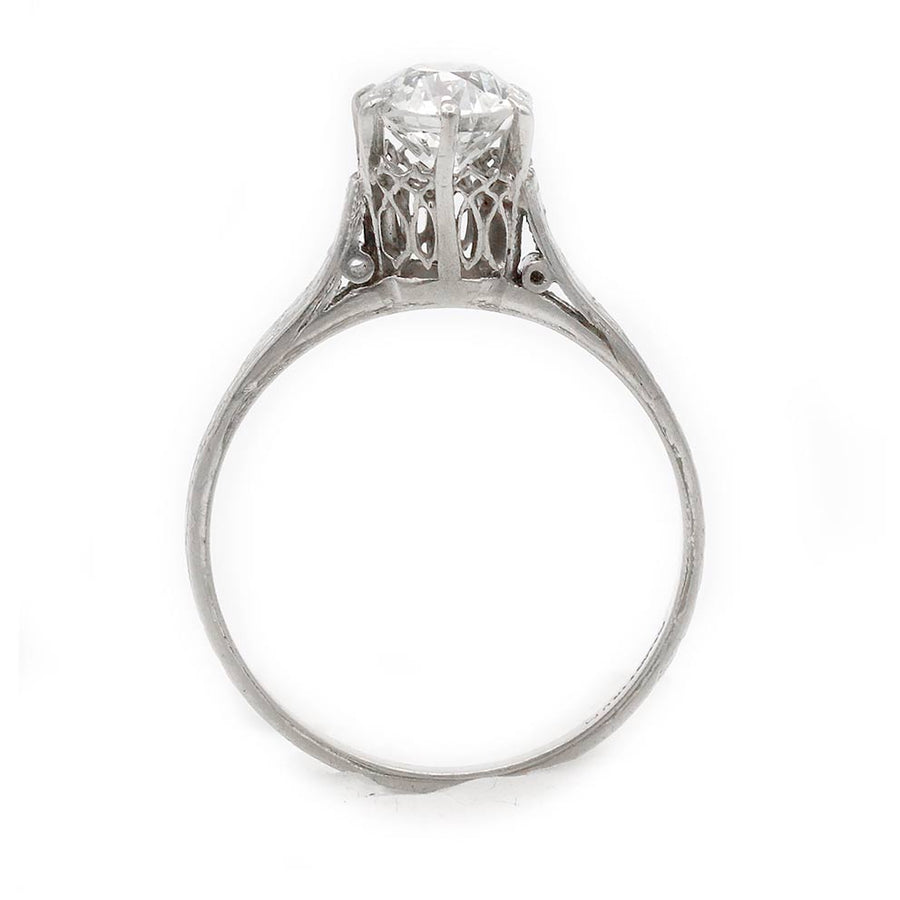 Art Deco Old European Cut Diamond Solitaire in Platinum | 1930s