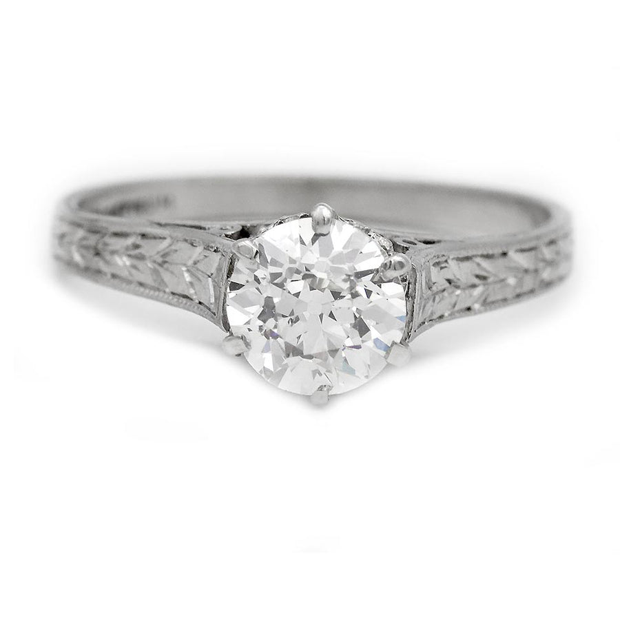 Art Deco Old European Cut Diamond Solitaire in Platinum | 1930s