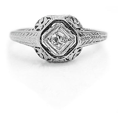 Antique .15 CTW  20th Century Diamond Art Deco Engagement Ring