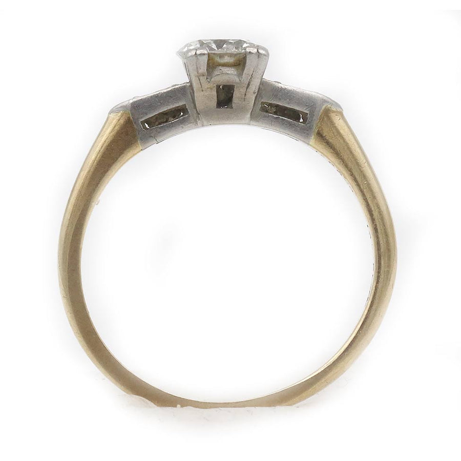 J.E. Caldwell .70 CTW Round Cut Diamond Engagement Ring | Platinum & 14K G/VS1