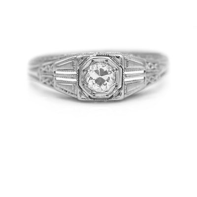 Art Deco .35 CTW Solitaire Vintage Engagement Ring