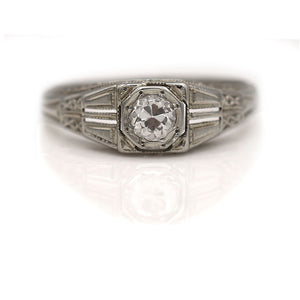 Art Deco .35 CTW Solitaire Vintage Engagement Ring