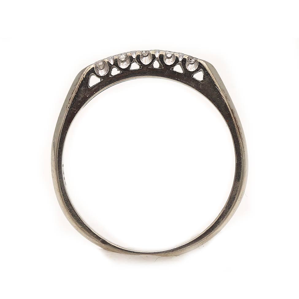 14 Kt White Gold Vintage Wedding Band Circa 1950s – Vintage