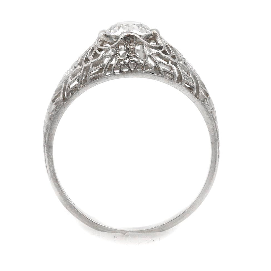 Art Deco Old European Cut Diamond Engagement Ring in Platinum | 1930s