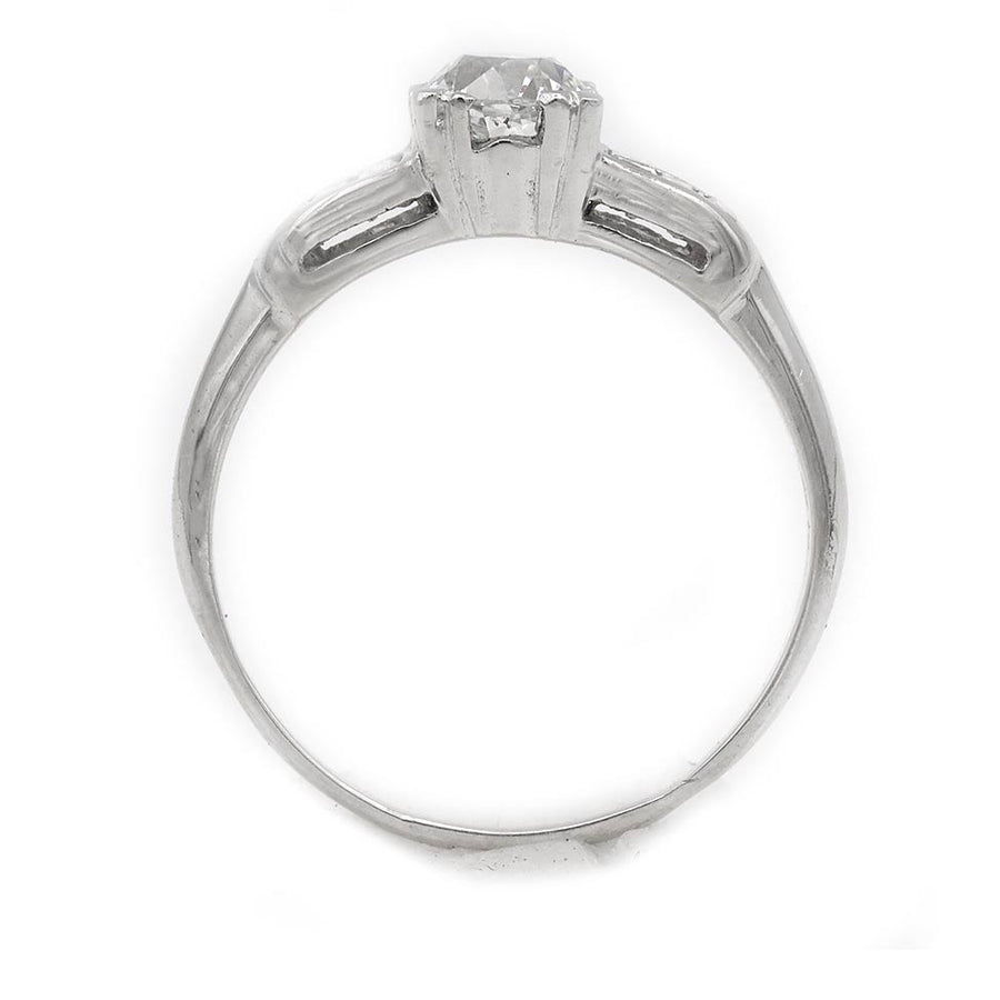 Art Deco .79ct GIA H/SI1 Old European Cut Diamond Engagement Ring Gallery