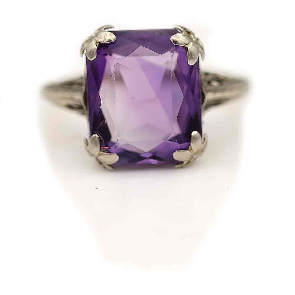 Vintage good Amethyst Ring Silver Amethyst Engagement Ring Gold Amethyst Ring Antique Amethyst Ring Unique Ring Promise Wedding Ring for Women