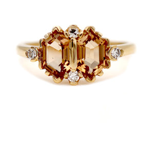Vintage Style 2.05 CTW Kite Shape Topaz Gemstone Engagement Ring - Vintage Diamond Ring