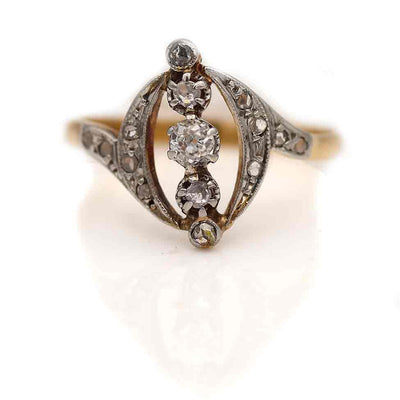 Late Victorian Old Mine & Rose Cut Diamond Ring