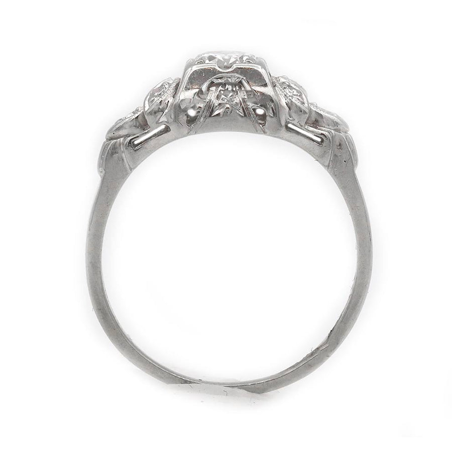 Art Deco .25 Carat Old European Cut Diamond Vintage Engagement Ring by Jabel