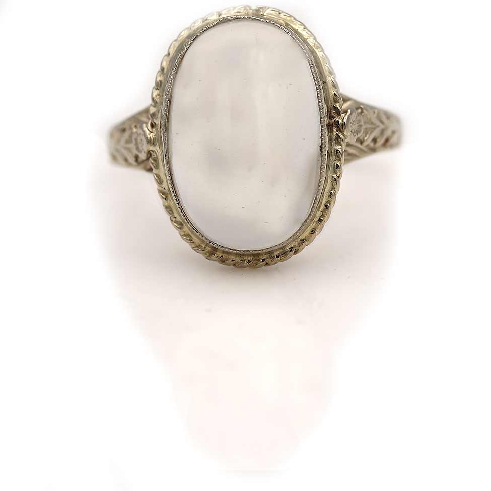 LAYAWAY Antique Moonstone Solitaire Engagement Ring – Vintage