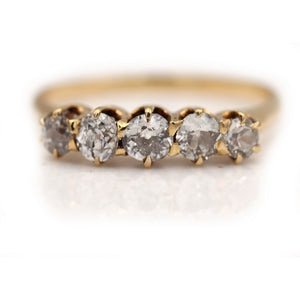 Victorian Old Mine Cut Diamond Engagement Ring