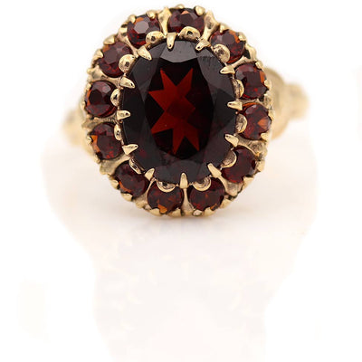 2.00 Carat Victorian Garnet Engagement Ring – Antique Gemstone Ring