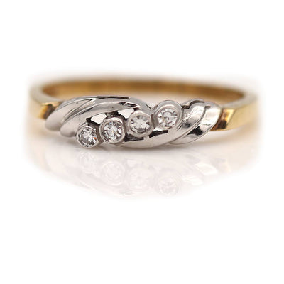 Vintage 1970's Single Cut Diamond Wedding Ring